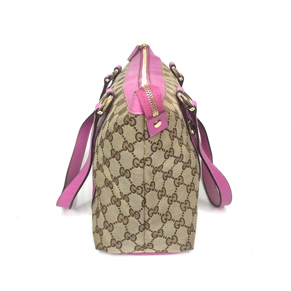 Authentic Gucci brown tote with pink leather - Picture 7 of 16